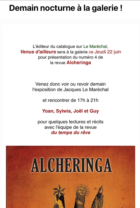 Galerie Les yeux fertiles  le 22 Juin 2023.