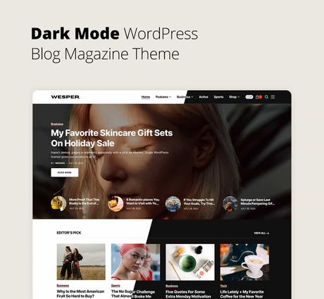 Wesper - Thème WordPress pour blogs et magazines - 1