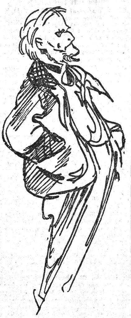 Richard Wagner impérieux et fulgurant. Une caricature de Ferdinand Bac .