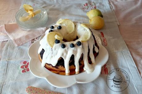 Bundt cake citron myrtilles et son glaçage au cream cheese - Dans la cuisine d'Hilary