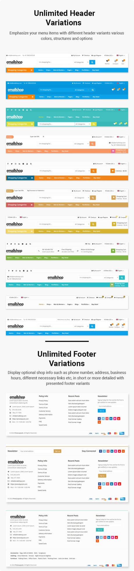 EmallShop - Thème WordPress WooCommerce réactif