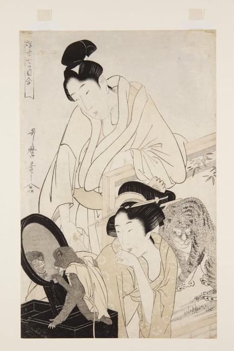 1800-01 Kitagawa_Utamaro_-_Monkey_and_Tiger Bristol Museum and Art Gallery