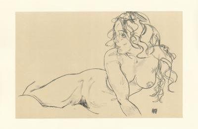 Nu incliné avec torse levé