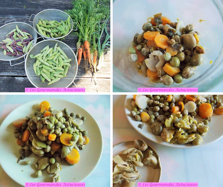 Hémérocalles farcies aux houmous de jardinière de légumes (Vegan)