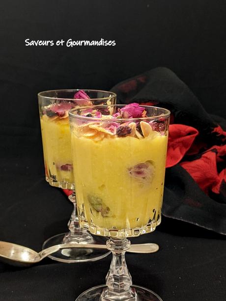 Sholeh Zard (Pudding de riz au safran).