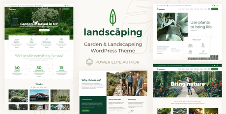 Aménagement paysager – Thème WordPress pour jardin paysagiste