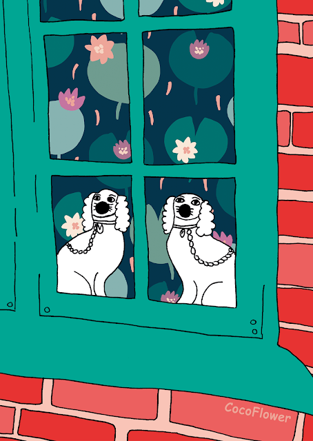 Fanø et les petits chiens aux fenêtres par cocoflower