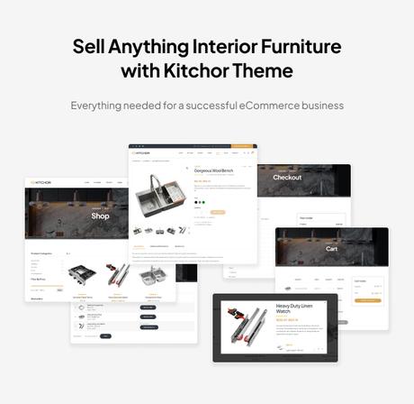 Thème WordPress pour le design d'intérieur de Kitchor