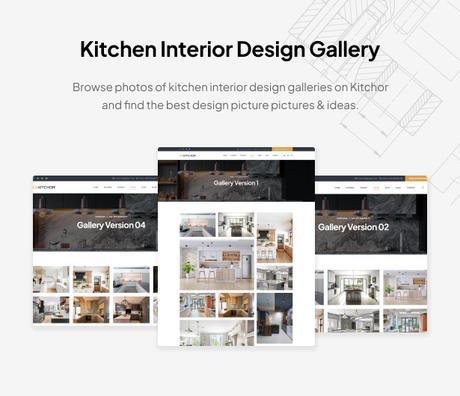 Thème WordPress pour le design d'intérieur de Kitchor