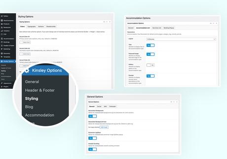Options de thème avancées de l'hôtel