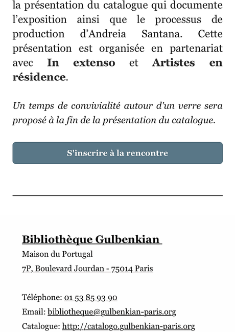 Fondation Calouste Gulbenkian – Maison du Portugal.  … le 7 Juillet 2023.