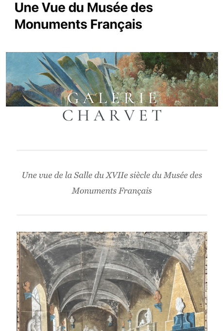 Galerie Charvet   » Une vue du Musée des Monuments Français «