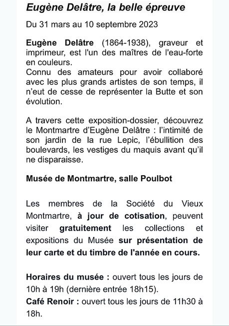 Musée de Montmartre –  » Eugène Delâtre «