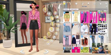 Une image de Keke Palmer créant un sims à partir de son flux Twitch