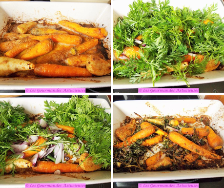 Pâtisson farci aux carottes confites (Vegan)