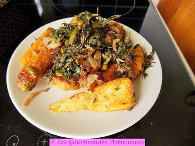 Pâtisson farci aux carottes confites (Vegan)