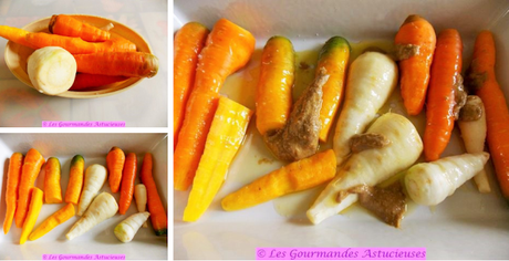 Pâtisson farci aux carottes confites (Vegan)