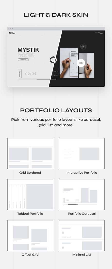 Nal – Thème WordPress du portefeuille créatif Nal - Thème WordPress du portefeuille créatif - 1