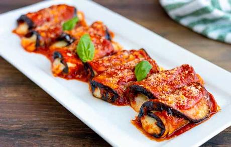 Roulés d'Aubergine à la Ricotta ww