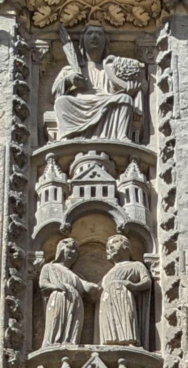 1205 ca Chastete Phenix Luxure Chartres portail Sud 2eme pilier
