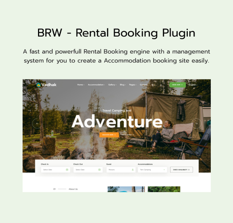 Thème WordPress Camping et Aventure