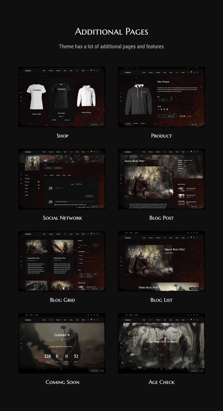 Godlike – Thème de jeu pour WordPress Thème WP Godlike Gaming
