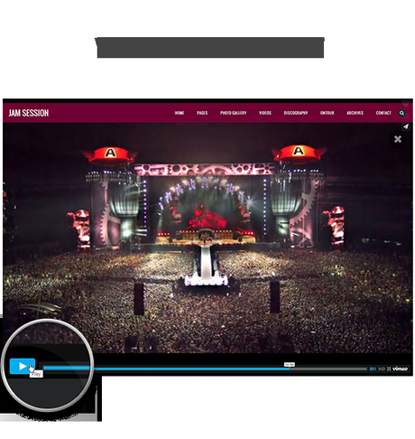JamSession – Thème WordPress Musique Thème musical WordPress - JamSession - YouTube Vimeo
