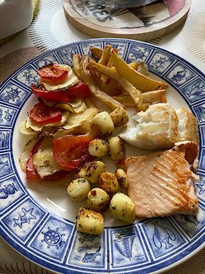 Ne pas se laisser abattre (plancha poisson et légumes provençauxà