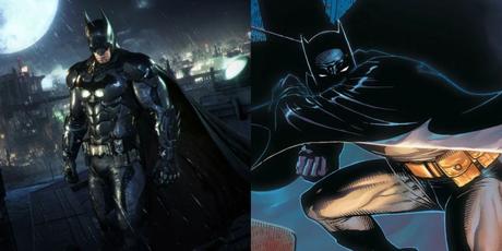 Image fractionnée de Batman dans Arkham Knight and Brave et la pochette Bold.