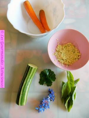 Courgette et carottes pour une entrée surprenante (Vegan) Courgette et carottes pour une entrée surprenante (Vegan)