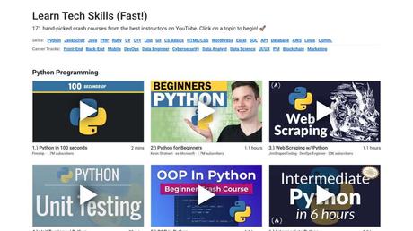 HourUps est un projet visant à créer une collection de vidéos YouTube de type Coursera qui vous apprendra les bases de plusieurs compétences techniques et des éléments connexes qui ont fière allure sur un CV. 