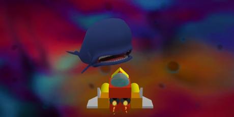 Niveaux de jeu vidéo qui se déroulent à l’intérieur d’une créature Monstro se prépare à avaler le vaisseau Gummi