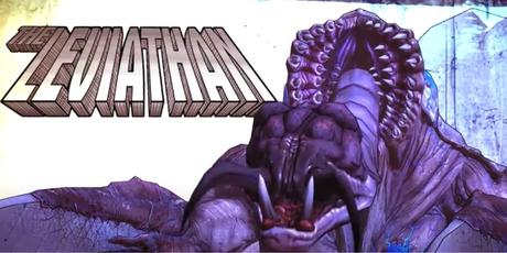 Niveaux de jeu vidéo qui se déroulent à l’intérieur d’une créature Carte de titre pour le Léviathan