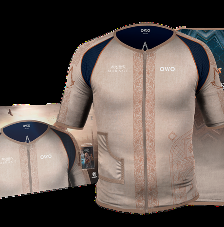 #UBISOFT - Assassin's Creed Mirage - Owo s'associe à Ubisoft pour proposer aux joueurs de se mettre dans la peau du personnage principal grâce à une veste haptique !