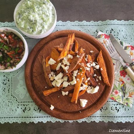 Frites de patates douces et 2 sauces