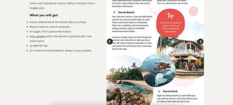 7 façons uniques de présenter votre portfolio en tant que photographe Page de vente de livres électroniques sur un site Web de blog de voyage