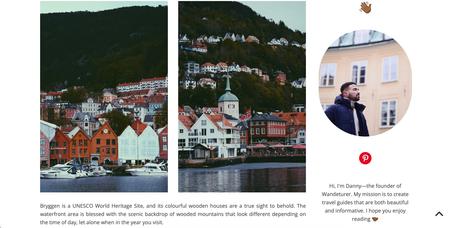 7 façons uniques de présenter votre portfolio en tant que photographe Un blog avec les photos de voyage de quelqu'un