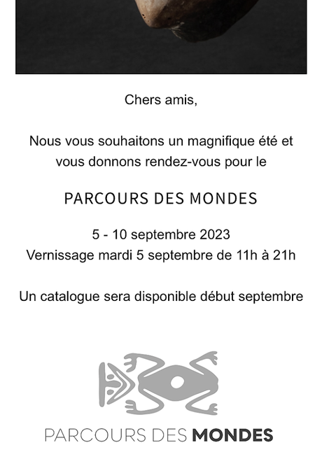 Galerie Flak  » Le Parcours des Mondes 2023 «