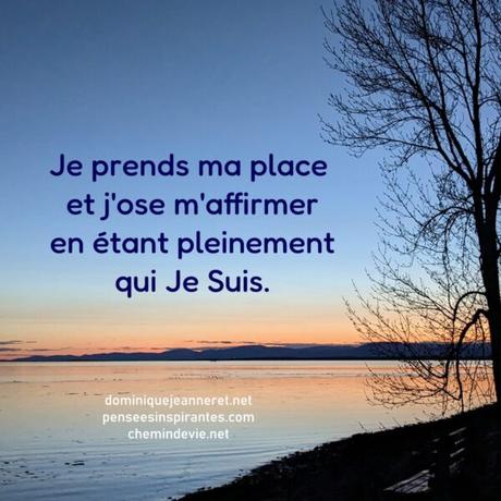 Je prends ma place