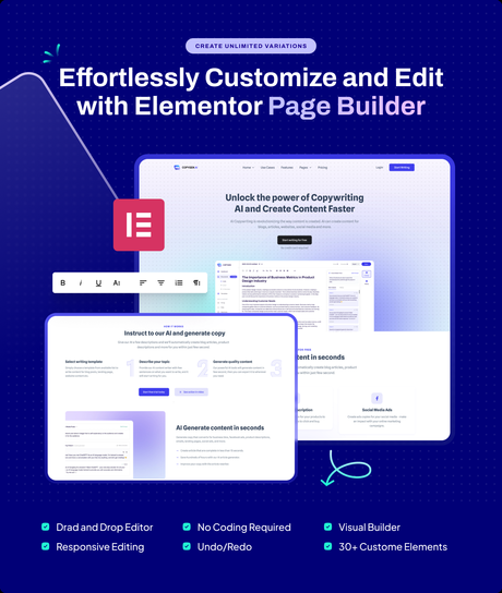 CopyGen – AI Writer & Copywriting Landing Page Thème WordPress \\