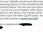 T-Mobile efface dette restante téléphones achetés certains anciens clients Sprint