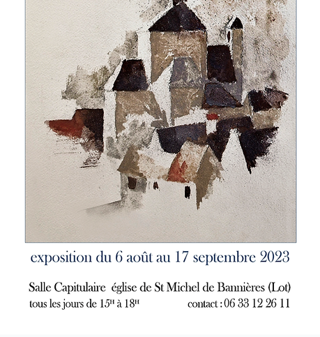 Exposition Gilles Sacksick – à Saint-Michel de Bannieres (Lot) à partir du 6 Août 2023.
