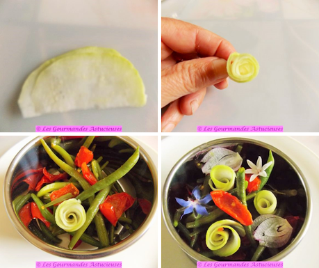 Salade de haricots verts, tomates confites et chou-rave (Vegan)