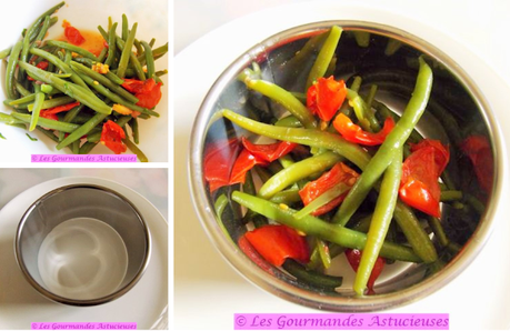 Salade de haricots verts, tomates confites et chou-rave (Vegan)