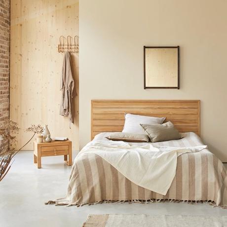 chambre décoration slow life japonisante mur bois