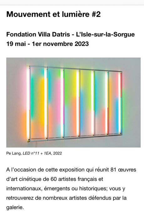 Fondation Vasarely à Aix en Provence. et la galerie Denise René.