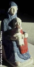 Sainte Anne, sculpture de Martin Damay, reproduction interdite