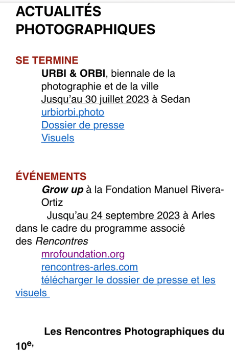 Dossier de Presse  10me édition  » Rencontres Photographiques «