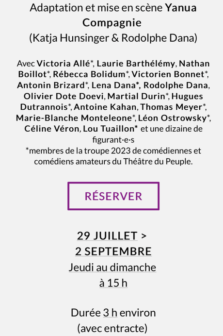 Le Théâtre du Peuple – à Bussang.(Vosges) Juillet 2023.