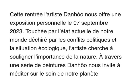 Galerie A2Z Art Gallery   – à partir du 7 Septembre 2023.   » Danhôo «